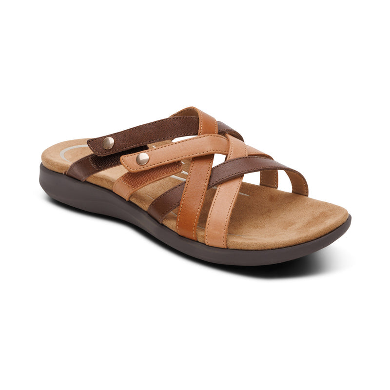 Kasey Adjustable Slide Sandal #color_tan multi