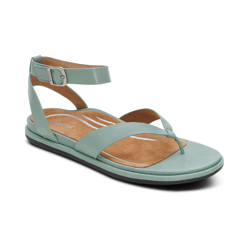 Kendall Arch Support Thong Sandal  #color_sage