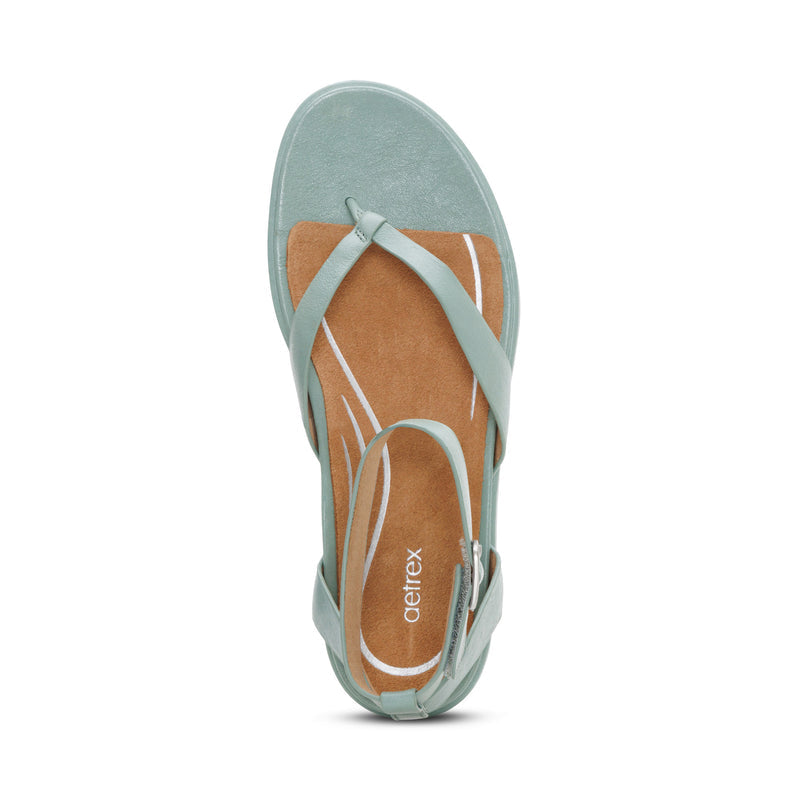 Kendall Arch Support Thong Sandal  #color_sage