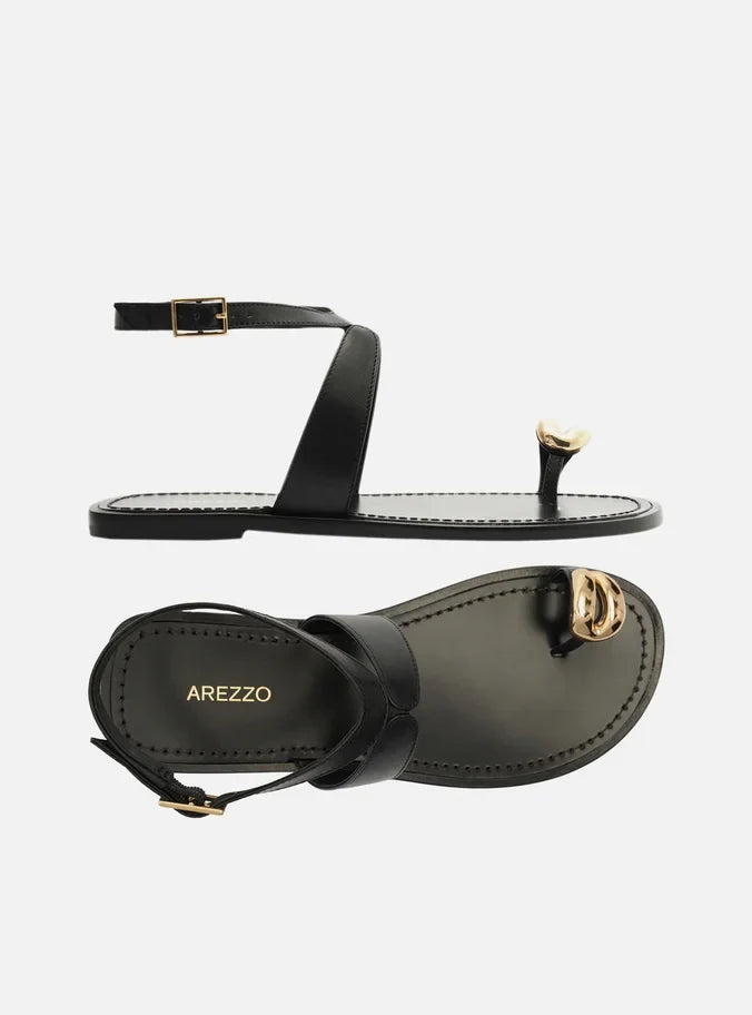 Kendall Leather Flat Sandal Flats SUMMER 25
