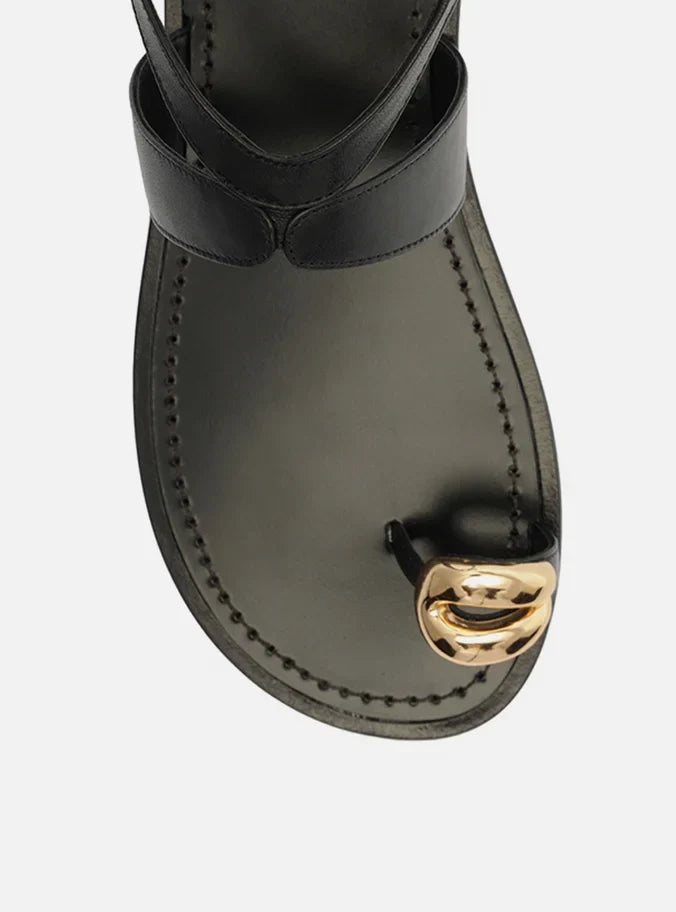 Kendall Leather Flat Sandal Flats SUMMER 25