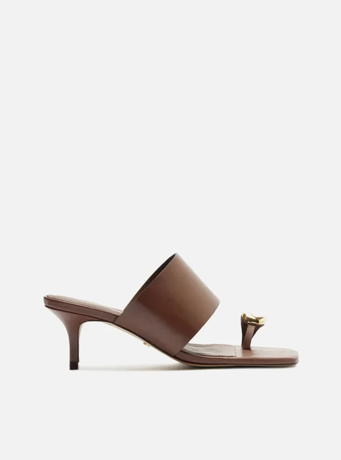 Kendall Leather Stiletto Mule Sandals SUMMER 25