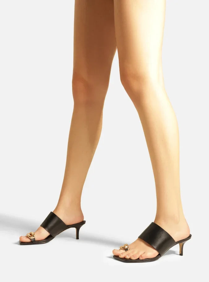 Kendall Leather Stiletto Mule Sandals SUMMER 25