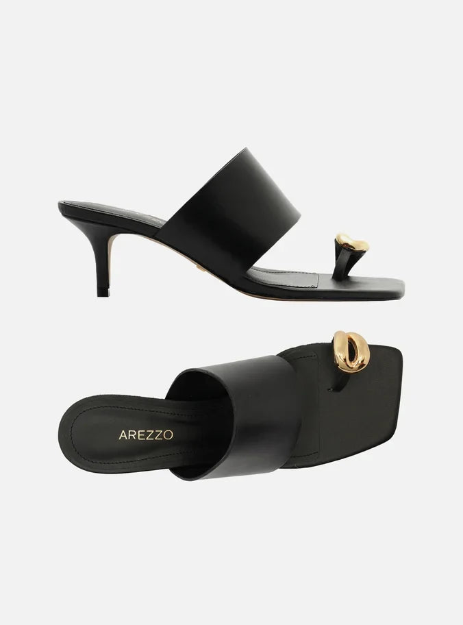Kendall Leather Stiletto Mule Sandals SUMMER 25