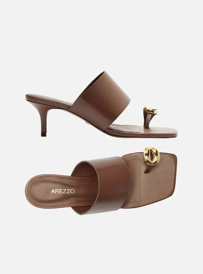 Kendall Leather Stiletto Mule Sandals SUMMER 25