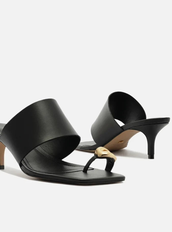Kendall Leather Stiletto Mule Sandals SUMMER 25