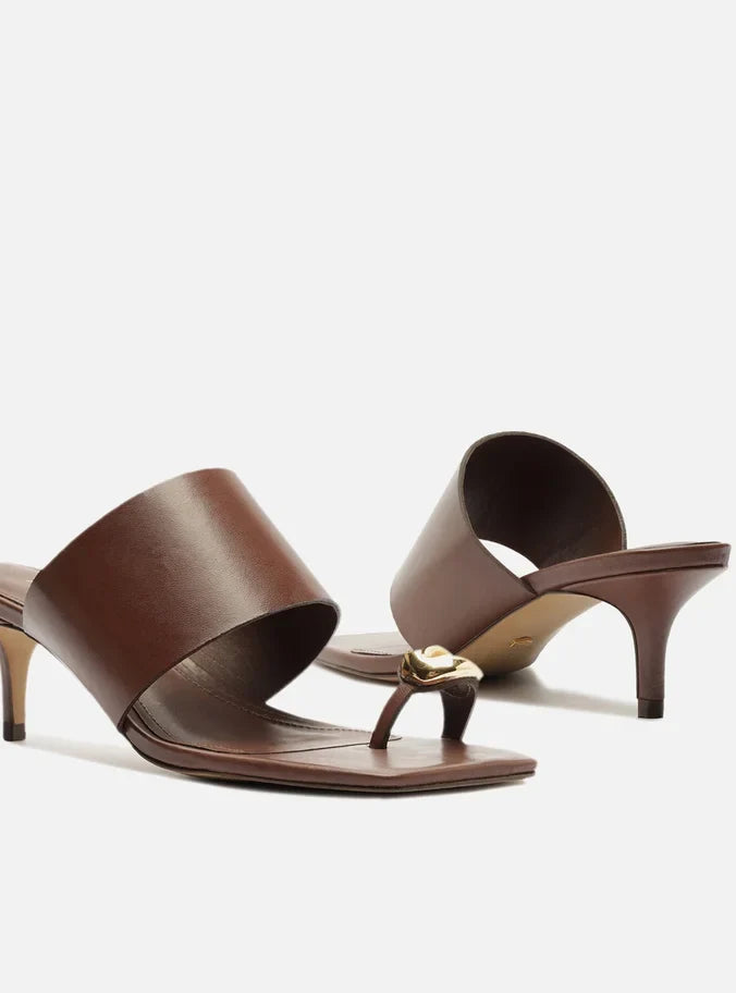 Kendall Leather Stiletto Mule Sandals SUMMER 25