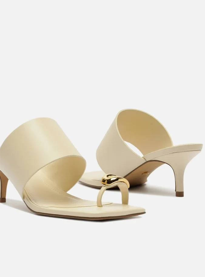 Kendall Leather Stiletto Mule Sandals SUMMER 25