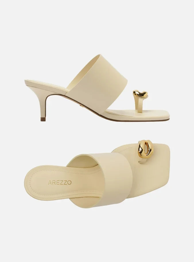 Kendall Leather Stiletto Mule Sandals SUMMER 25