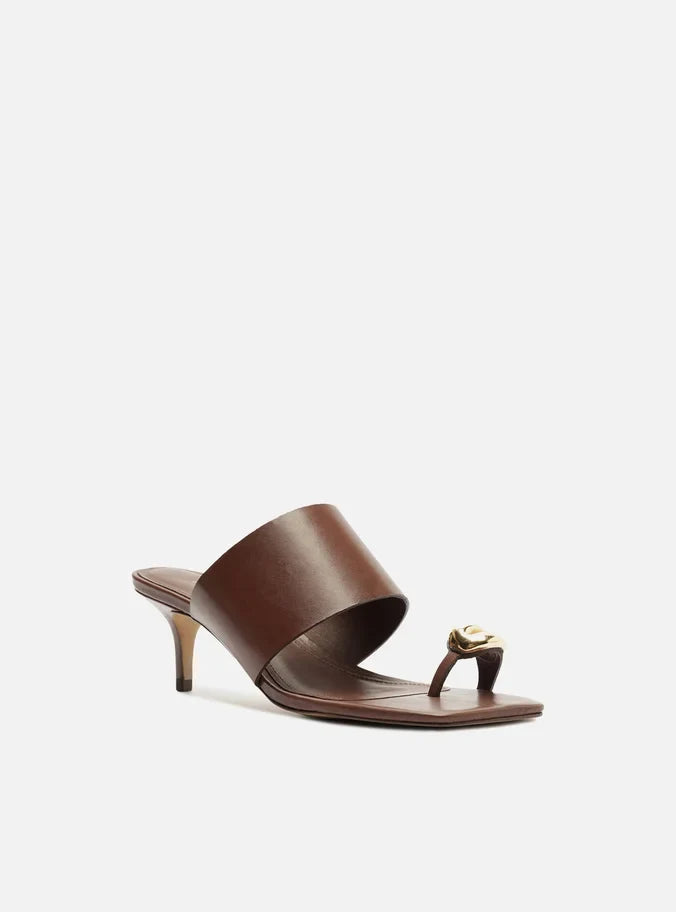 Kendall Leather Stiletto Mule Sandals SUMMER 25