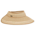 Lace Edge Straw Wrap Around Visor Hat - Sun 'N' Sand Hats Visor Cap Sun N Sand Hats HH2889A Natural OS