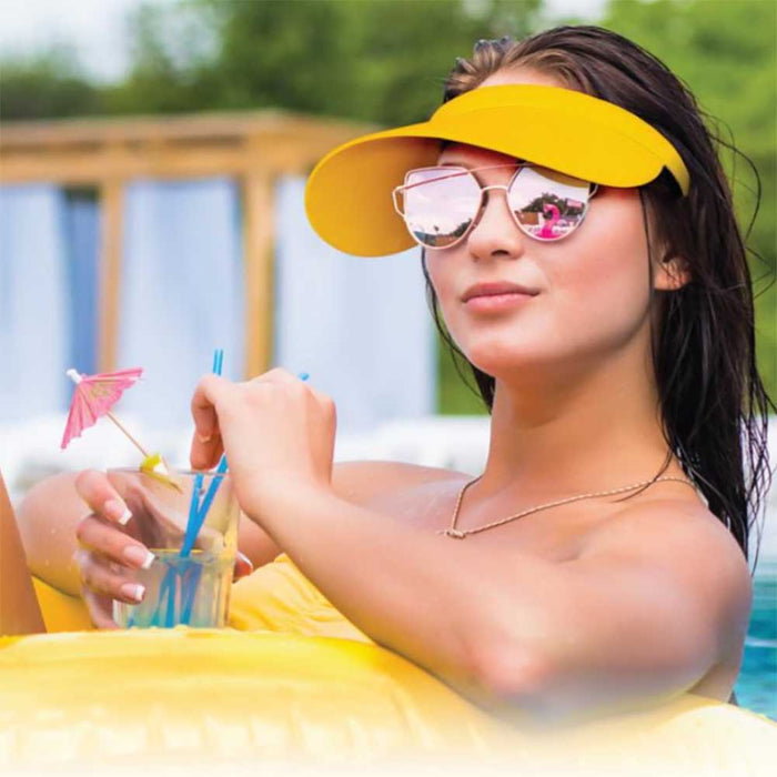 Large Bill Cotton Clip-On Sun Visor for Big Heads - Sun 'N' Sand Visor Hats Visor Cap Sun N Sand Hats