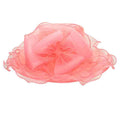 Large Dress Hat with Mesh Bow Dress Hat Something Special LA hto2143ph Peach