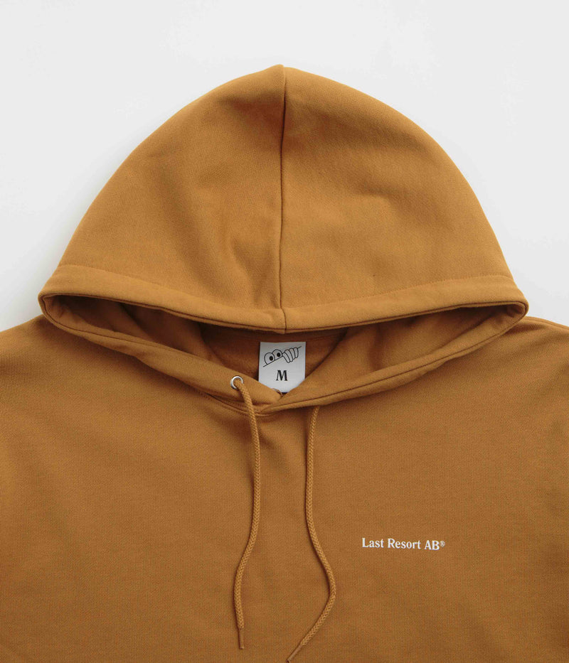 Last Resort AB Atlas Monogram Hoodie in Golden Brown and White