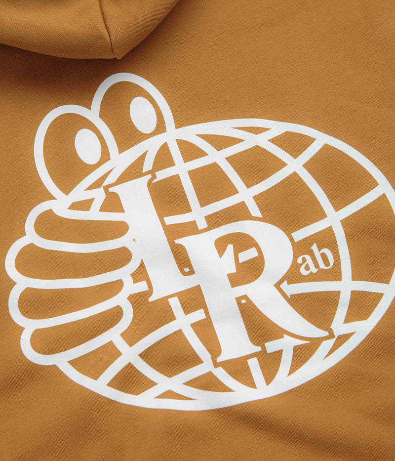 Last Resort AB Atlas Monogram Hoodie in Golden Brown and White
