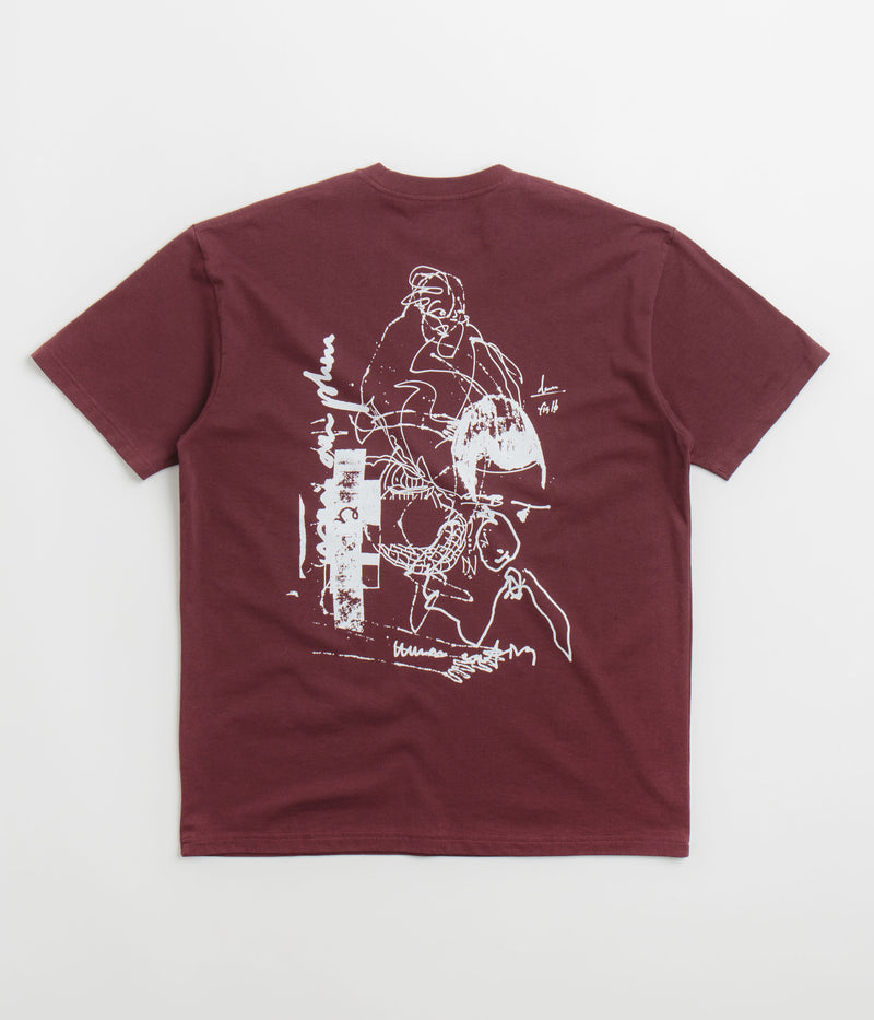Last Resort AB Fig 16 T-Shirt in Fig Red and White