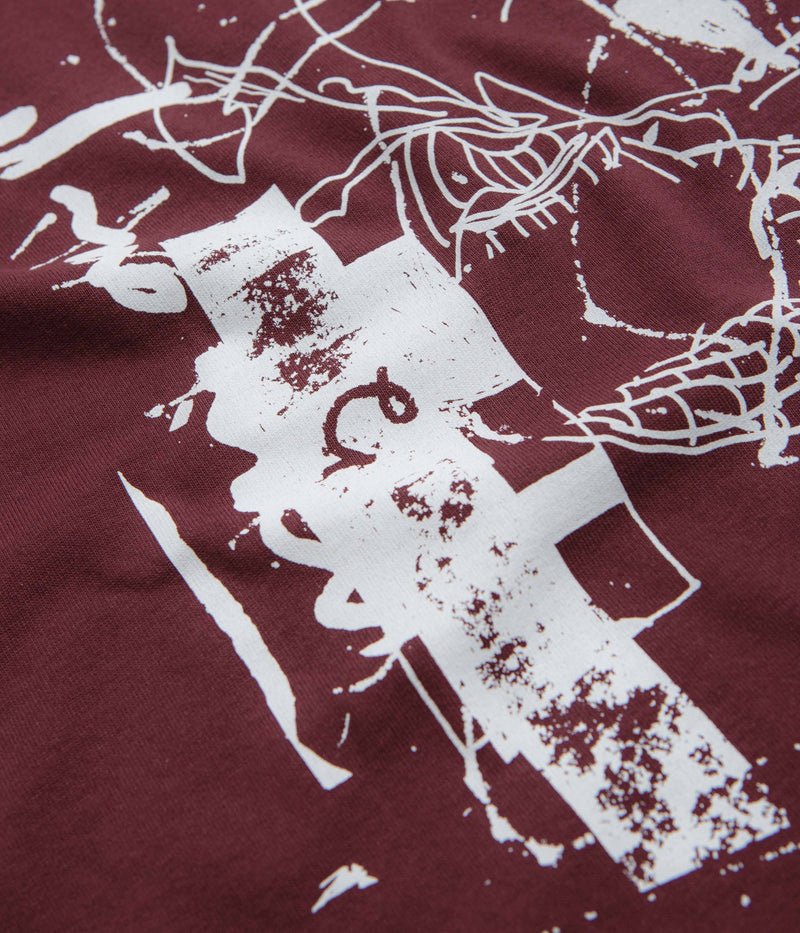 Last Resort AB Fig 16 T-Shirt in Fig Red and White