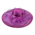Layered Brim Kentucky Derby Hat with Large Feather Accent Dress Hat Something Special Hat sw2826mg Magenta