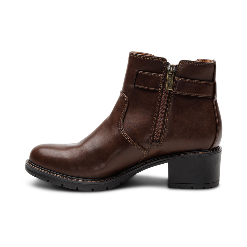 Layla Size Zip Boot  #color_dark brown