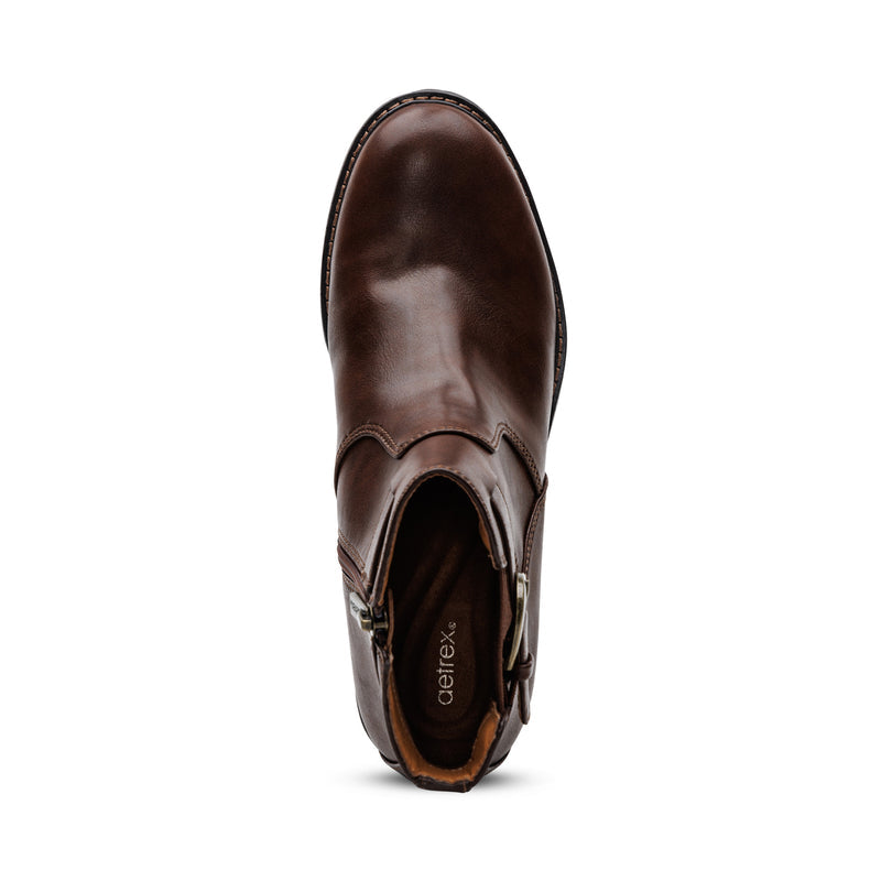 Layla Size Zip Boot  #color_dark brown