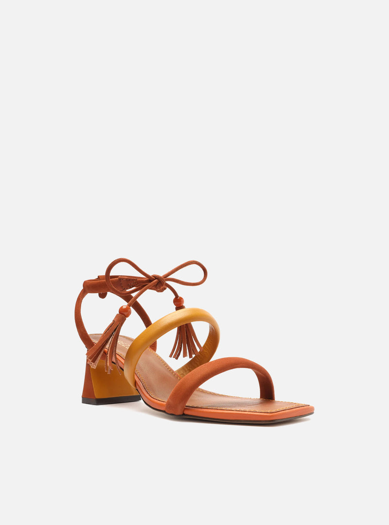 Lenny Leather Frin Block Sandal Sandals FALL 22