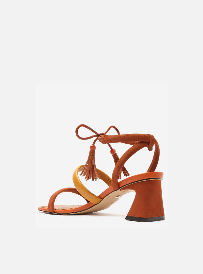 Lenny Leather Frin Block Sandal Sandals FALL 22