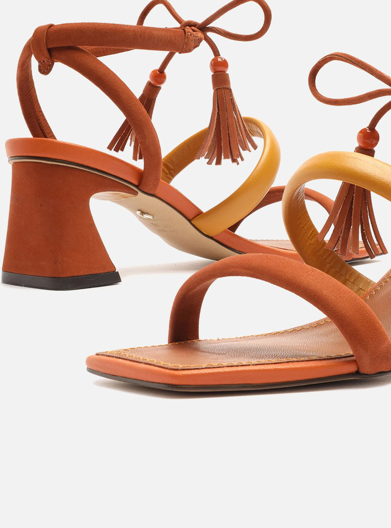 Lenny Leather Frin Block Sandal Sandals FALL 22