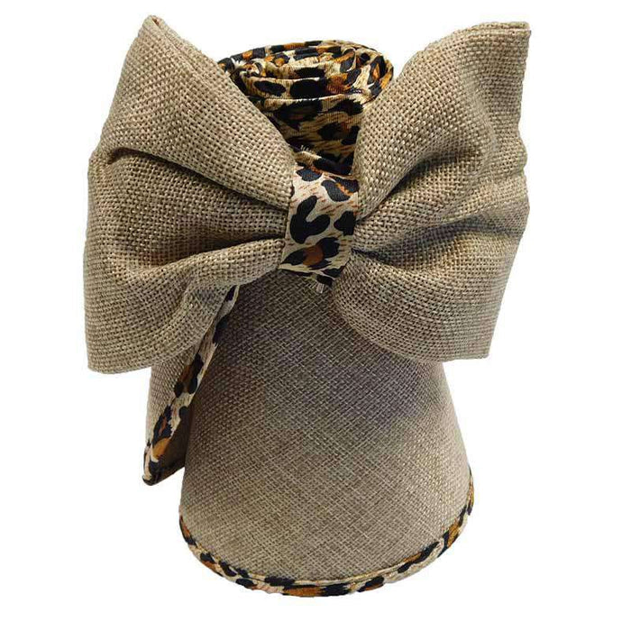Leopard Pattern Trim Roll Up Sun Visor Visor Cap Milani Hats Vjm1019NT Natural
