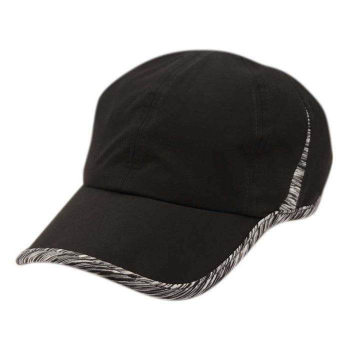Lightweight Ponytail Hole Yoga Cap - Angela & William Hats Cap Epoch Hats CP2788BK Black