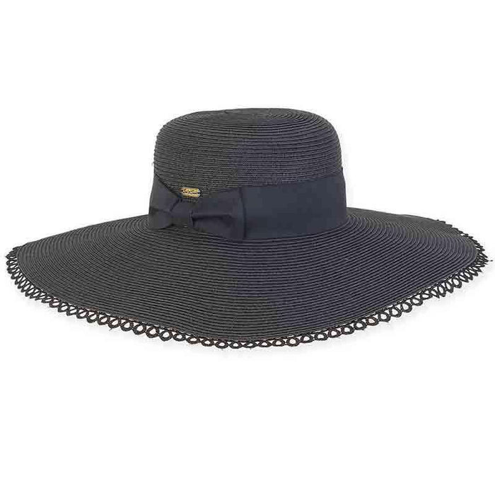 Liliana Lace Trim Summer Floppy Hat - Sun 'N' Sand Hats Wide Brim Sun Hat Sun N Sand Hats