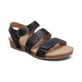 Lilly Adjustable Quarter Strap Sandal #color_black-cutout