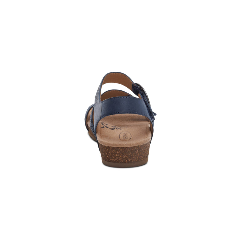 Lilly Adjustable Quarter Strap Sandal #color_navy-cutout
