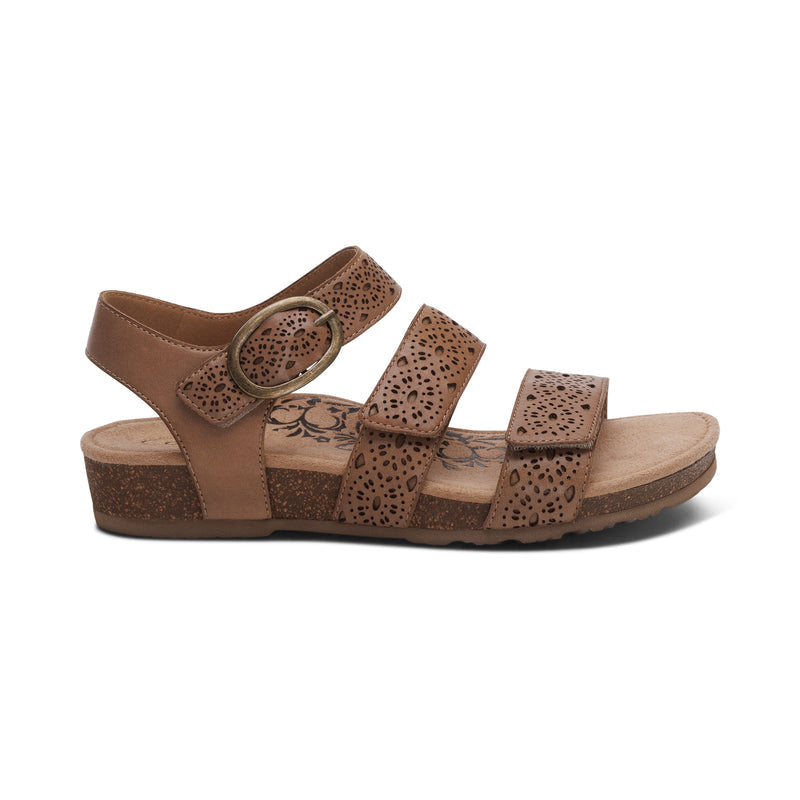 Lilly Adjustable Quarter Strap Sandal #color_taupe-cutout