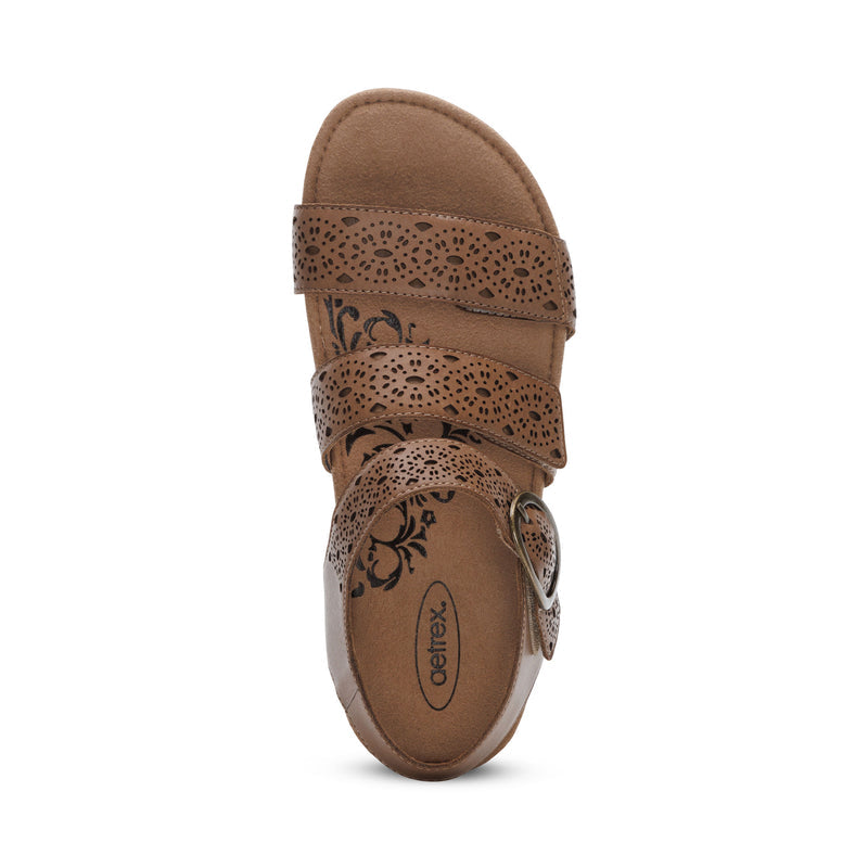 Lilly Adjustable Quarter Strap Sandal #color_taupe-cutout