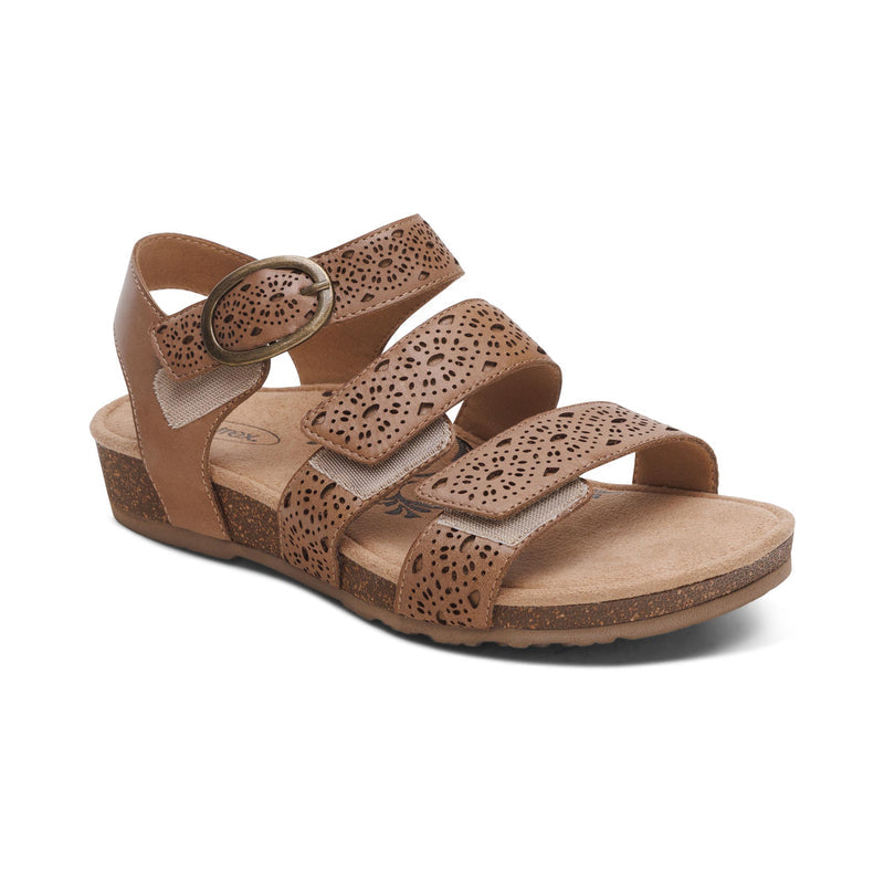 Lilly Adjustable Quarter Strap Sandal #color_taupe-cutout