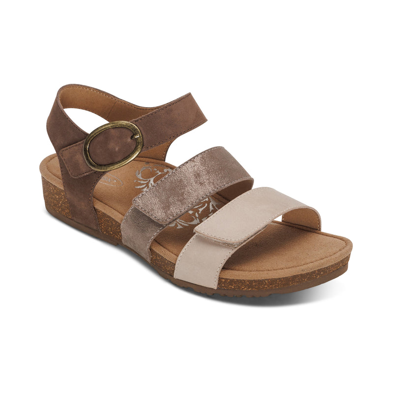 Lilly Adjustable Quarter Strap Sandal #color_taupe