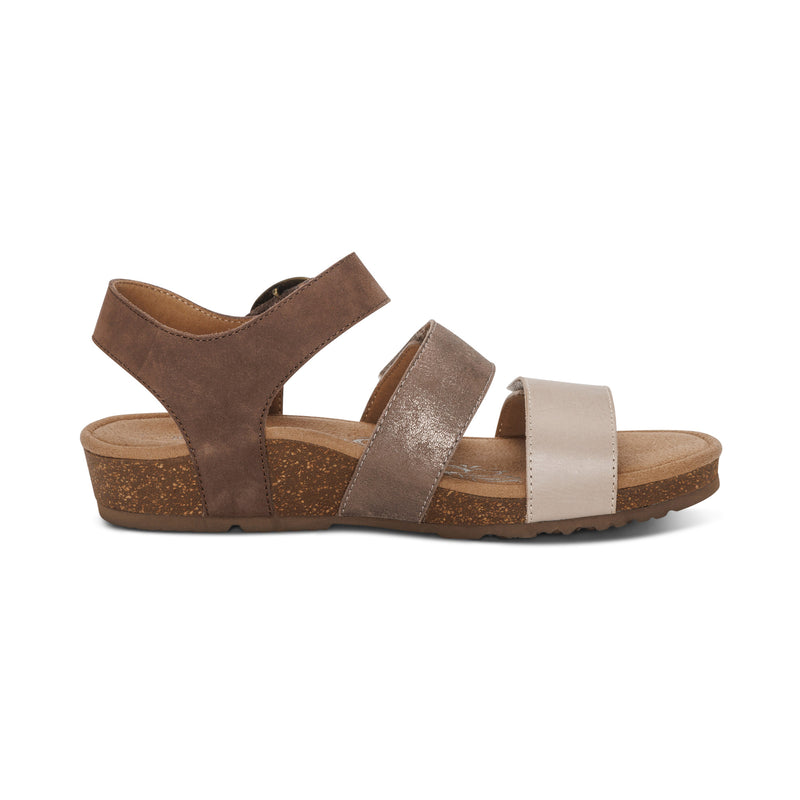 Lilly Adjustable Quarter Strap Sandal #color_taupe
