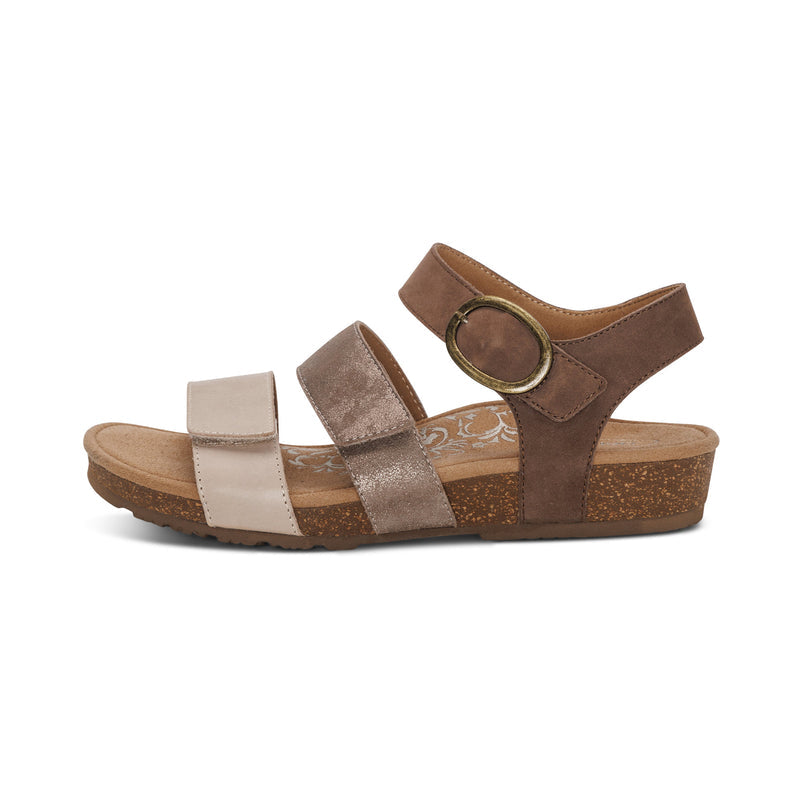 Lilly Adjustable Quarter Strap Sandal #color_taupe