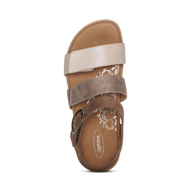 Lilly Adjustable Quarter Strap Sandal #color_taupe