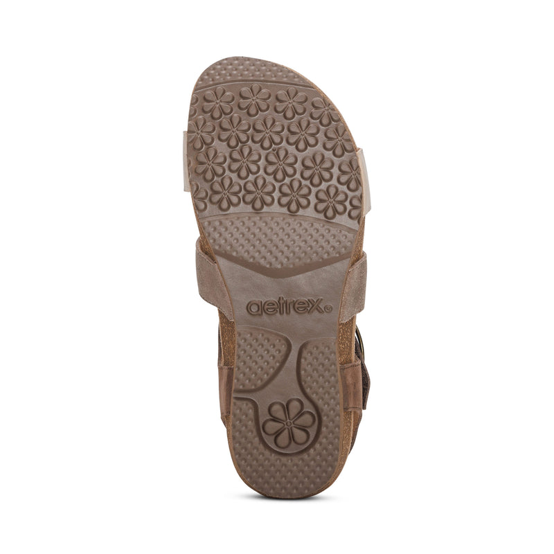 Lilly Adjustable Quarter Strap Sandal #color_taupe