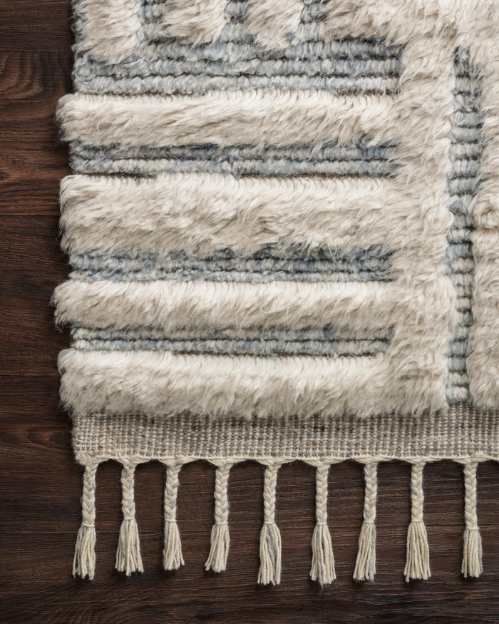 Loloi Khalid Ivory / Sky Rug - Chapin Furniture