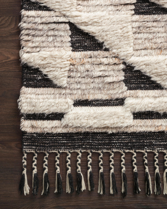 Loloi Khalid Natural / Black Rug - Chapin Furniture