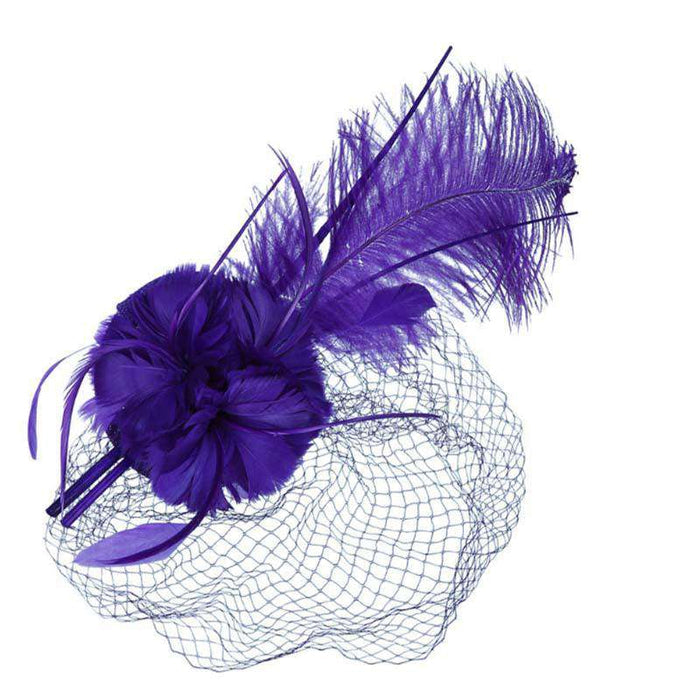 Long Feather Fascinator Fascinator Something Special LA hth2179pp Purple