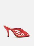 Lucia High Stiletto Mule Leather Mule Sandals R/26