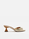 Luciana Low Stiletto Leather Sandal Sandals U/26