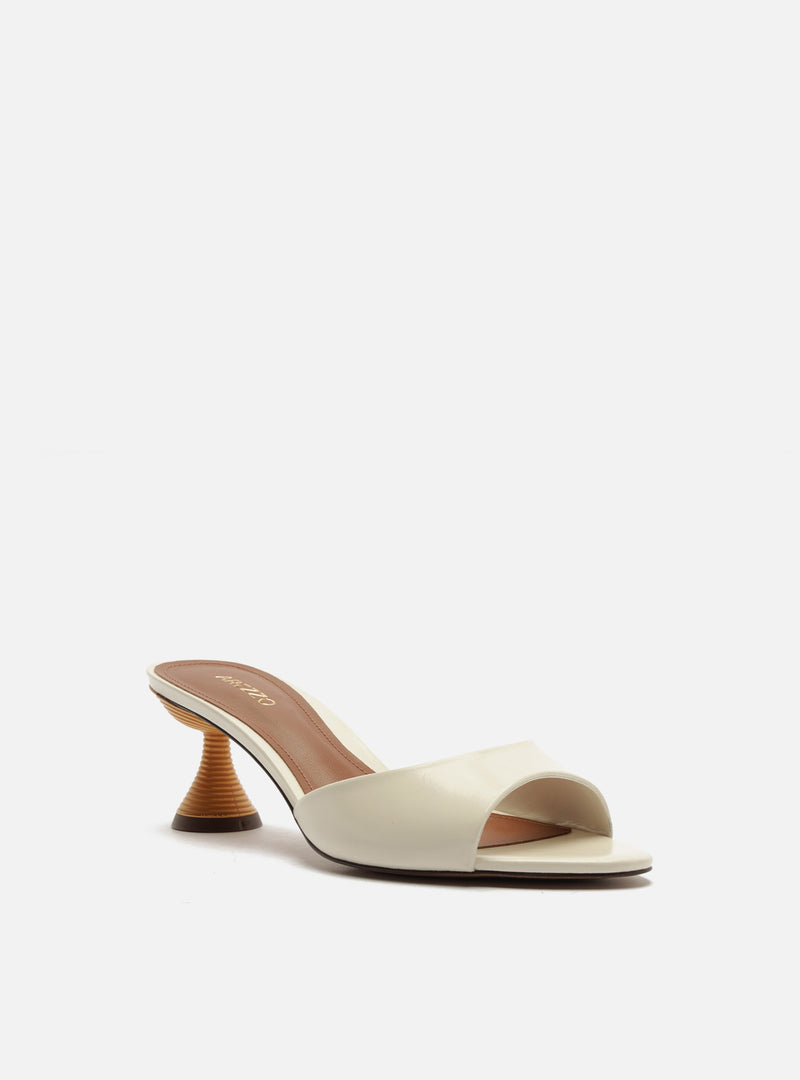 Luciana Low Stiletto Leather Sandal Sandals U/26