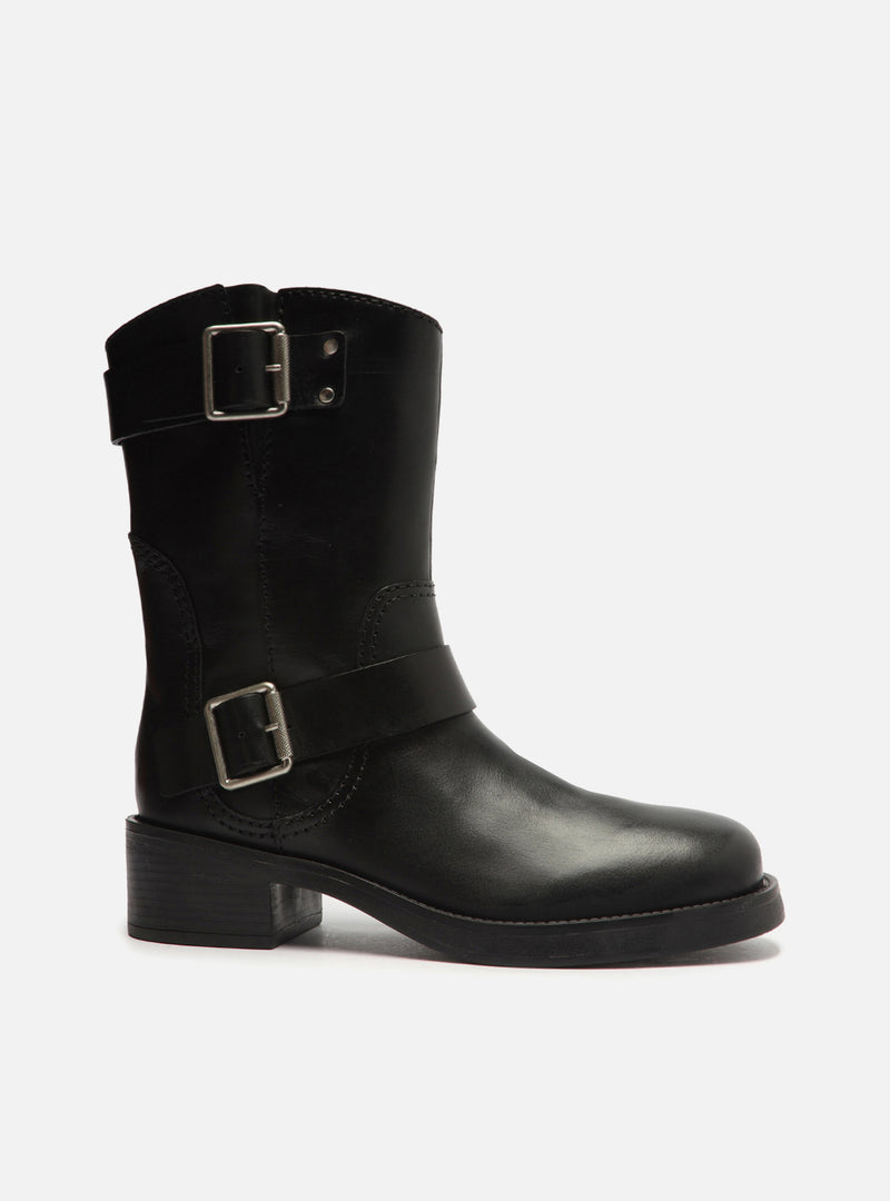 Lucy Leather Block Boot Booties FALL 23