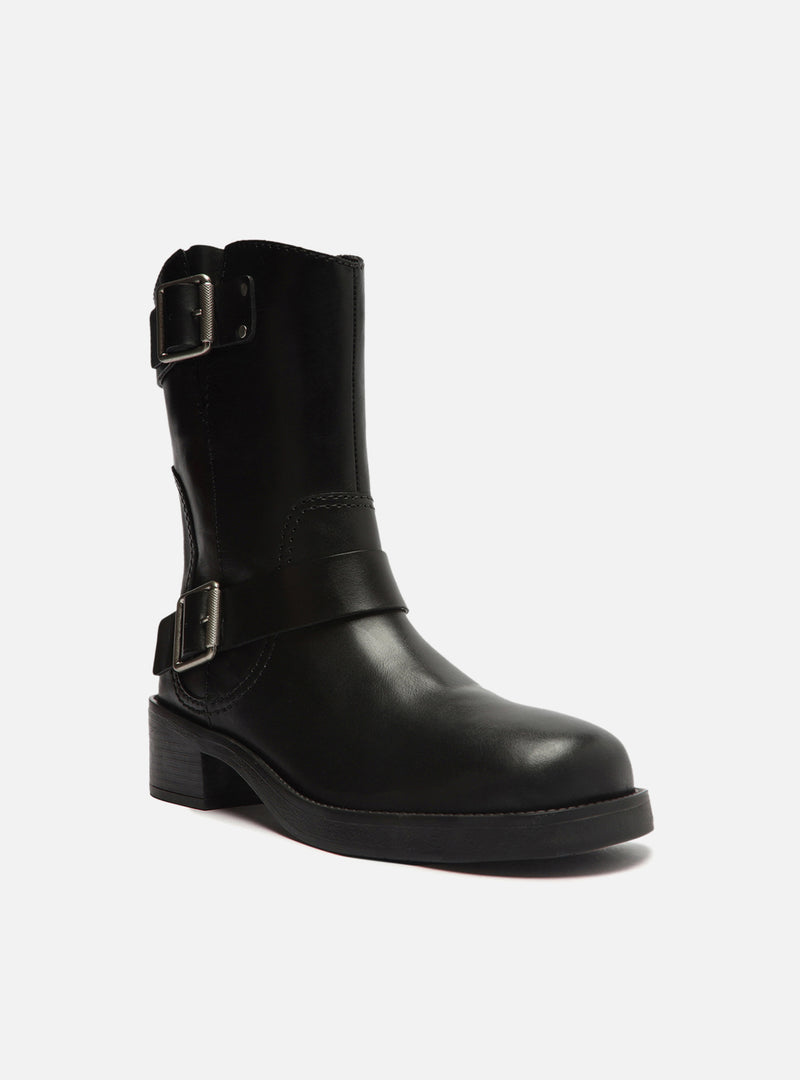 Lucy Leather Block Boot Booties FALL 23
