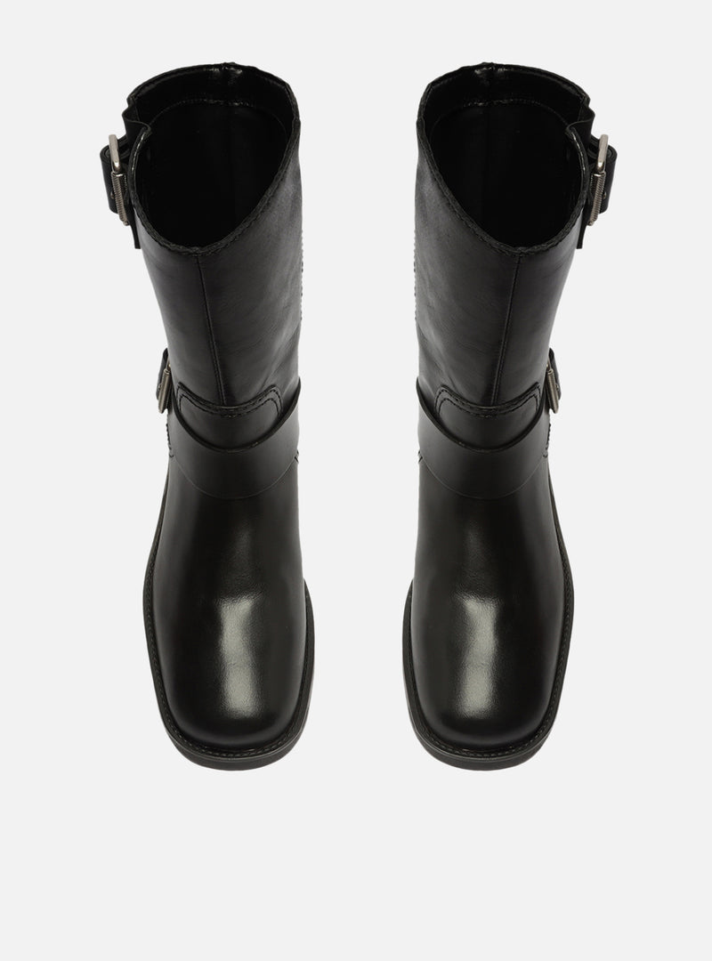 Lucy Leather Block Boot Booties FALL 23