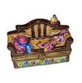 Lutyens Garden Bench Limoges Box, Pink Hat with Bird